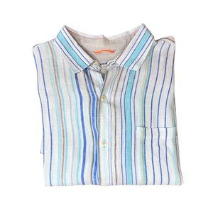 Men's Tommy Bahama Striped Linen Button Down Shirt
